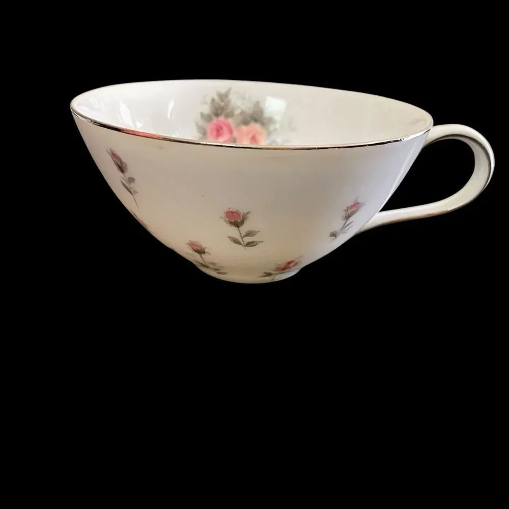 Vintage Harmony House Rosebud Fine China Replacement Teacups Set Of 2 Japan Pink